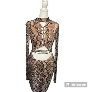 Fashion Nova Brandy Mesh Mini Dress, Size L